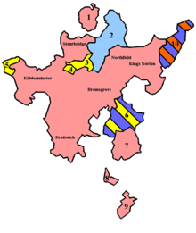 Mapa Halfshire wraz z enklawami i eksklawami