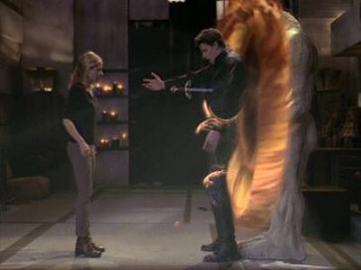 Tragedy comes about when Buffy has to face off with her true love Angel in order to save the world; episode "Becoming, Part Two"