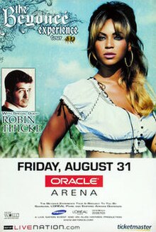 Promotional poster for the Oracle Arena show