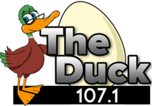 Former logo WTDK TheDuck107.1 logo.png