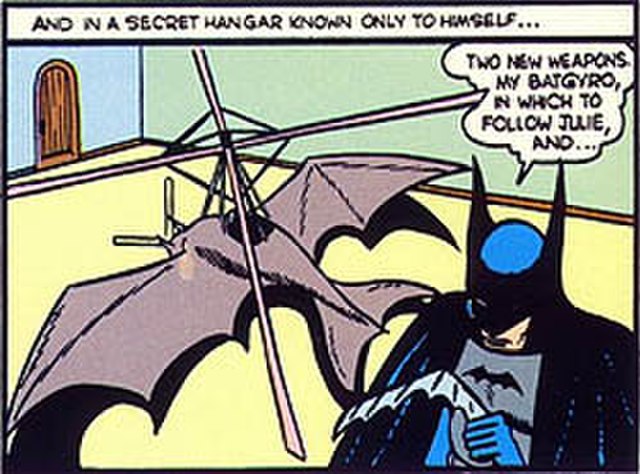 The Bat-gyro as it appeared in Detective Comics No. 31 (September 1939).