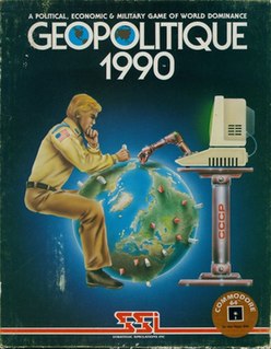 <i>Geopolitique 1990</i> 1983 strategy video game