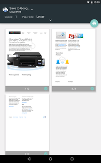 Google Cloud Print Remote printing service run by Google