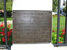 Memorial plaque. Hancock plaque.JPG