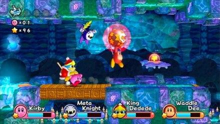 Kirby's Return to Dream Land, released in 2011 for the Wii, returned traditional platforming gameplay to the series – the first in a home console sinc