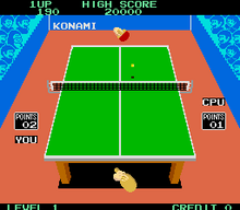 Arcade screenshot Konami Ping Pong.png