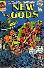 Cover to The New Gods #7 (February-March 1972), featuring "The Pact"
Art by Jack Kirby and Mike Royer. New Gods 7.jpg