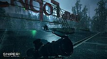 Screenshot showing the game at night, and its rain effects. Sniper Ghost Warrior 3 (2016 video game) screenshot.jpg
