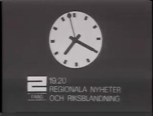 TV2 clock in the 1970s