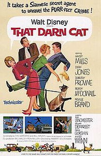 <i>That Darn Cat!</i> 1965 thriller comedy film by Robert Stevenson