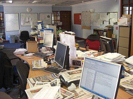 The Tiverton and Mid Devon Gazette's former newsroom on Bampton Street