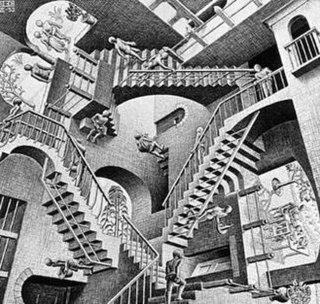 <i>Relativity</i> (M. C. Escher) Print by M. C. Escher