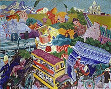 Gino Severini, 1911, Souvenirs de Voyage (Memories of a Journey, Ricordi di viaggio), oil on canvas, 47 x 75 cm, private collection