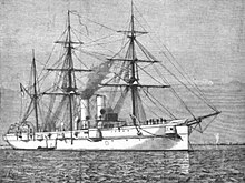 Sketch of Leander, c. 1884 HMS Leander sketch.jpg