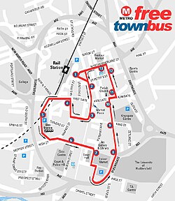 Huddersfield FreeTownBus Route Huddersfield FreeTownBus Route.JPG