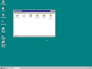 Windows 95 OSR1 Desktop without the Windows Desktop Update, prior to installing Internet Explorer 4