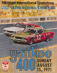 1971 Okładka programu Yankee 400