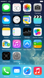 iOS 7 Seventh major release of iOS, the mobile operating system developed by Apple Inc.