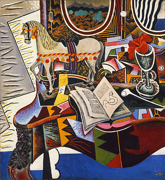 Joan Miró, 1920, Horse, Pipe and Red Flower