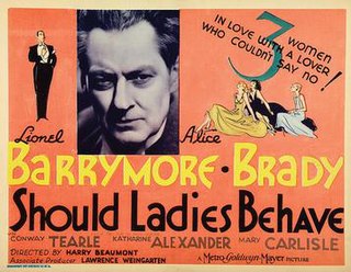 <i>Should Ladies Behave</i> 1933 film by Harry Beaumont