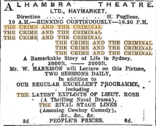 <i>The Crime and the Criminal</i> 1912 Australian film