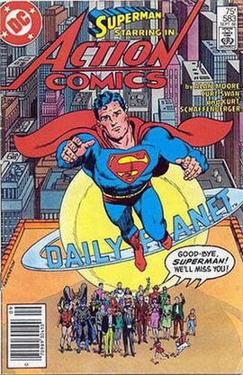 Action Comics Vol. 1 #583, cover art by Curt Swan and Murphy Anderson.