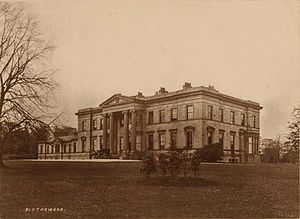 Blytheswood House, Renfrew, Scotland, a neoclassical mansion designed by James Gillespie Graham, was the seat of the Lords Blythswood, and was demolished in 1935. Blytheswoodhouse.jpg