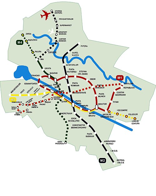 Bucharest Metro Map