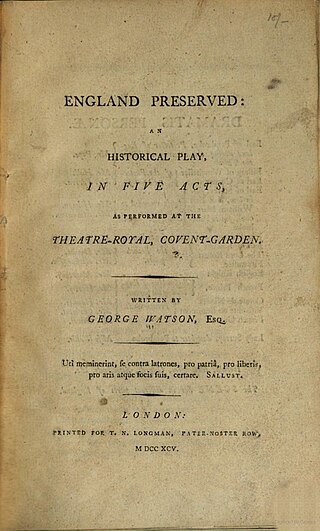 <i>England Preserved</i> 1795 play