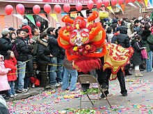 Lion dance in Fuzhou Town, Brooklyn Celebrating Chinese New Year on 8th Avenue Sunset Park, Brooklyn.jpg