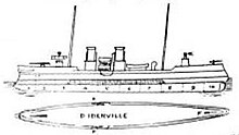 Plan and profile drawing of the D'Iberville class D'Iberville-class plan and profile.jpg