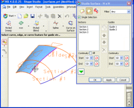 Freeform surface modelling