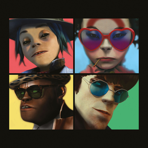 Photorealistic versions of the members of Gorillaz arranged in the same style as Demon Days, but in a different order (clockwise from top left: 2-D, Noodle, Russel, Murdoc)