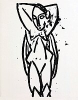 Pablo Picasso, 1907, Nu aux bras levés (Nude)