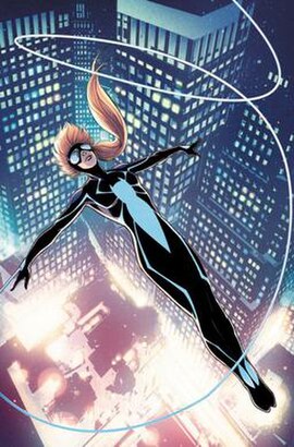 Textless cover of Spider-Girl #1 (January 2011). Art by Barry Kitson and Chris Sotomayor.