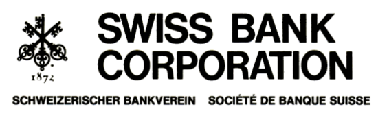Swiss Bank Corporation logo (c. 1973), featuring the three keys meant to symbolize confidence, security, and discretion