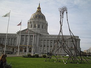 Michael Christian's Flock in front of San Francisco City Hall BRAFflock.JPG