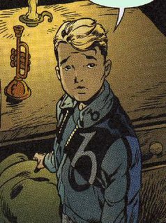 Boy Blue is a major character in the Vertigo comic book series Fables. He is based on the nursery rhyme character Little Boy Blue. At the beginning of the series, he is portrayed as an efficient but meek office clerk helping Snow White run Fabletown; however, he has a colorful and violent history that is gradually revealed as the series goes on.