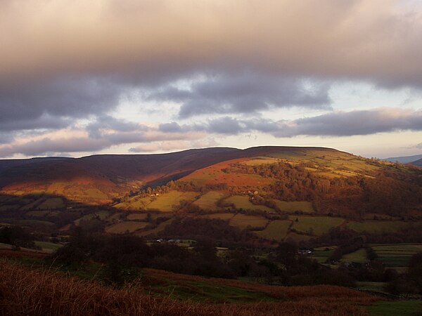 The southern part of the Grwyne Fechan valley in the Black Mountains