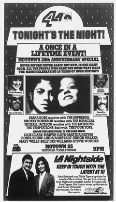 Newspaper ad for the airing of the special on Los Angeles NBC O&O KNBC