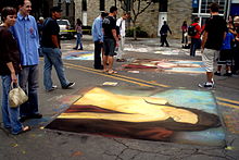 2007 Corso degli Artisti Street Painting Festival in San Diego's Little Italy. Little Italy SD Street Art.jpg