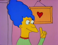 Marge in her first televised appearance in Good Night.