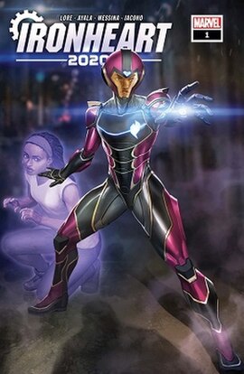 Riri Williams on the cover of Ironheart #1 (2020) Art by S Skan.
