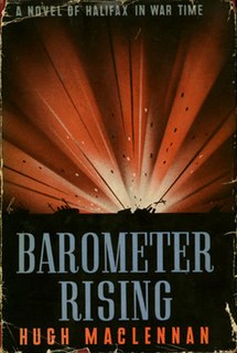 <i>Barometer Rising</i> book by Hugh MacLennan