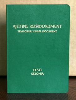 <span class="mw-page-title-main">Estonian temporary travel document</span> Overview of Estonian temporary travel document