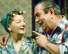 Hilda and her husband Stan were voted Britain's top romantic TV couple in 2002. Hilda stan.jpg