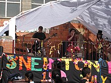 A live band plays in the Hermitage Square in 2007 Live band in the Hermitage Square 2007.jpg