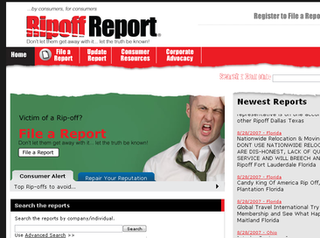 <span class="mw-page-title-main">Ripoff Report</span> Anonymous complaints website