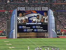 L-VIS displays a virtual TV screen showing the Defensive Line Up during the Fox broadcast of Super Bowl XXXIII. Virtual TV Superbowl1999.jpg