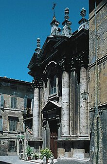 Church of San Giorgio, Siena, built by donations from soldiers upon the victory at Battle of Montaperti in 1260. Chiesa di San Giorgio siena.jpg
